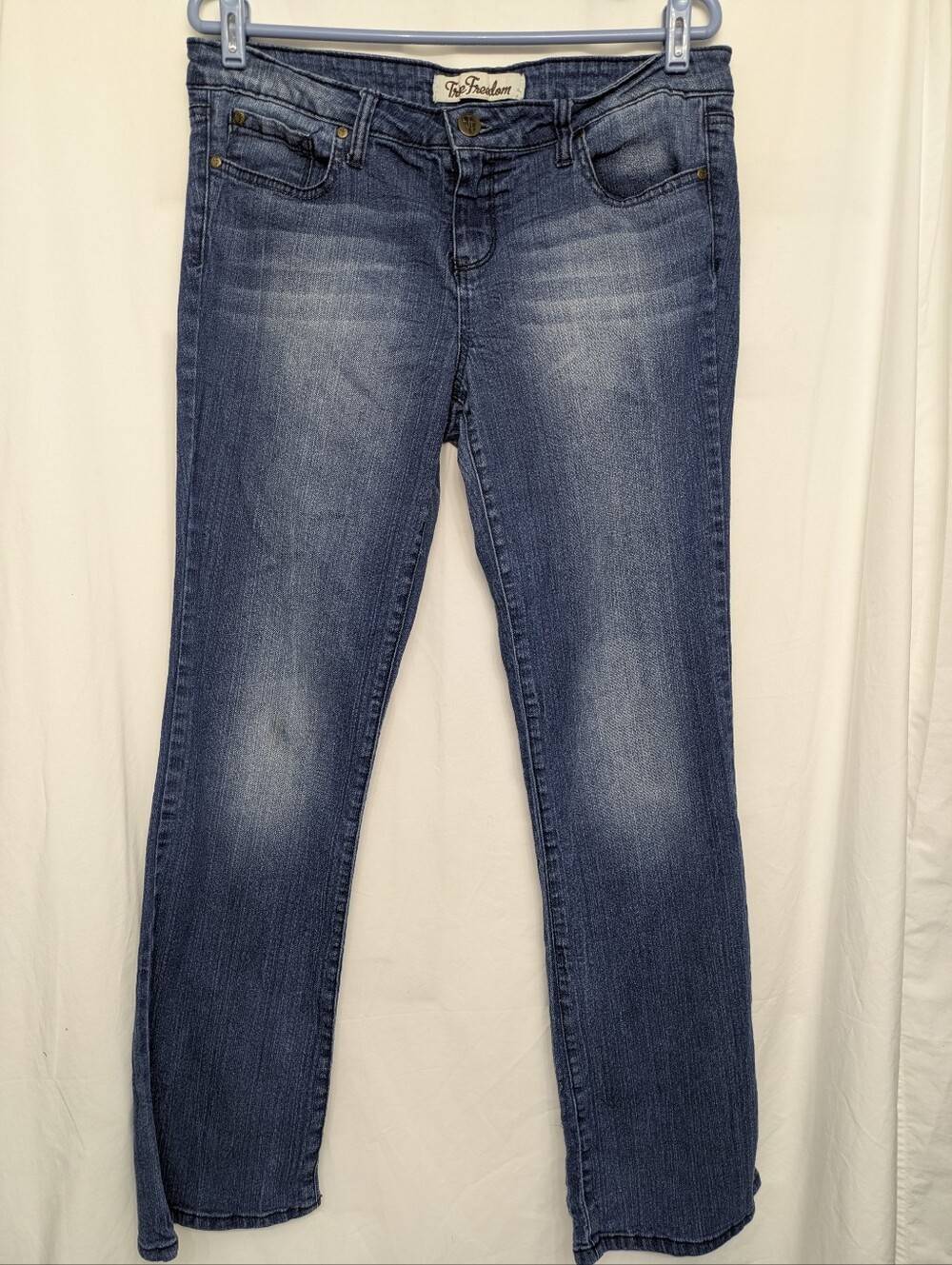 True Freedom Straight-Leg Jeans in Blue Wash